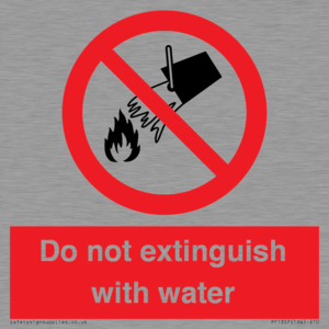 Do not extinguish with water